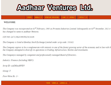 Tablet Screenshot of aadhaarltd.com